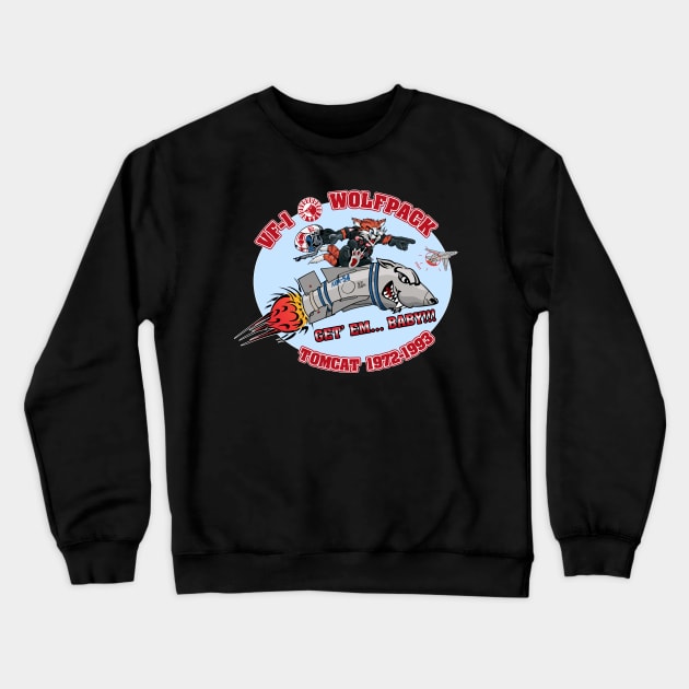 VF-1 Wolfpack Nose Art Crewneck Sweatshirt by MBK